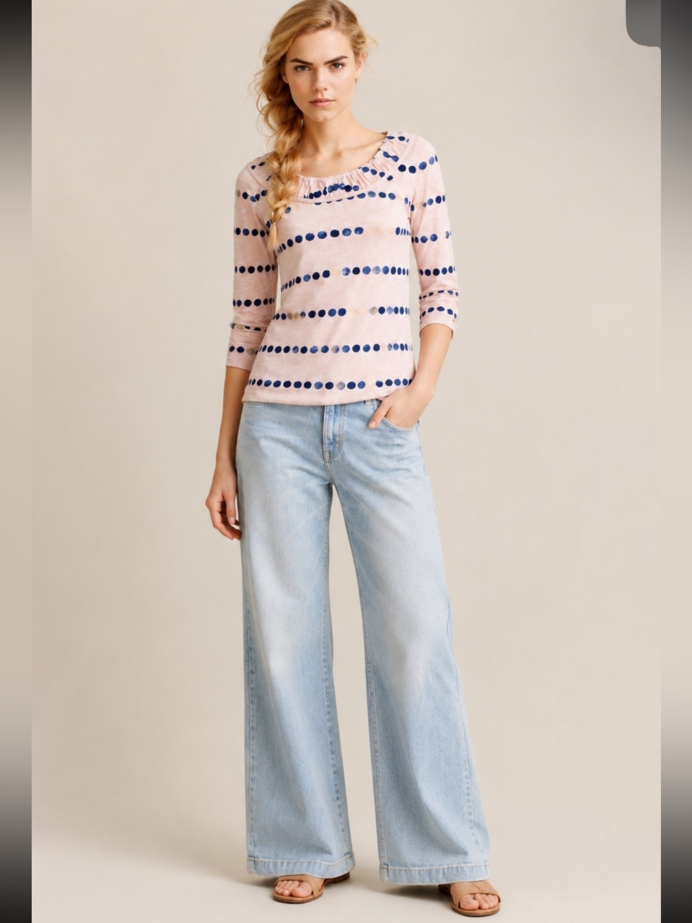 Anthropologie postmark creature comfort top